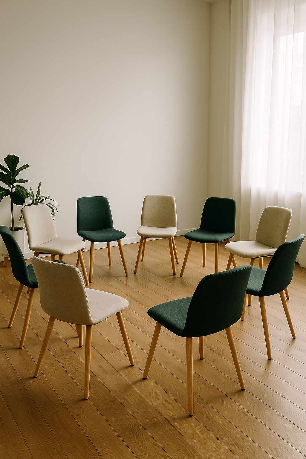 Коло людей у терапевтичній кімнаті